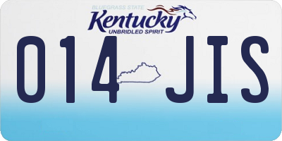 KY license plate 014JIS
