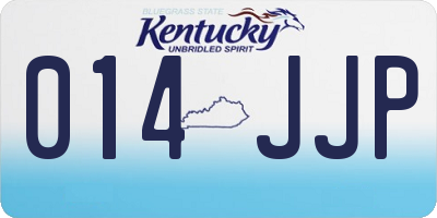 KY license plate 014JJP