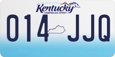 KY license plate 014JJQ