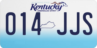 KY license plate 014JJS