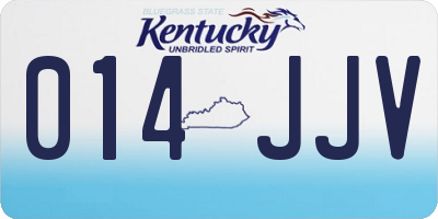 KY license plate 014JJV