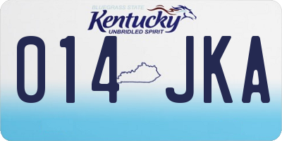 KY license plate 014JKA