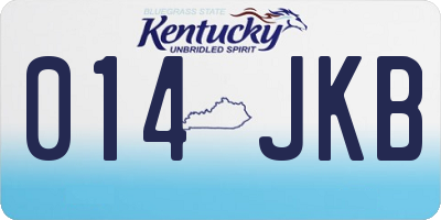 KY license plate 014JKB
