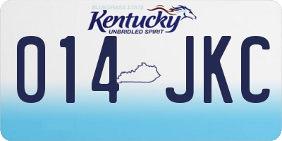 KY license plate 014JKC