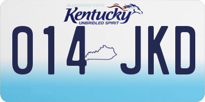 KY license plate 014JKD