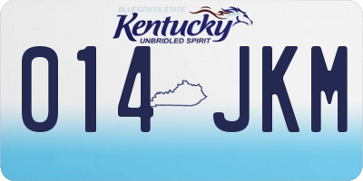 KY license plate 014JKM