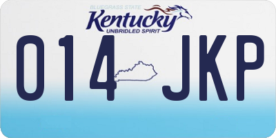 KY license plate 014JKP