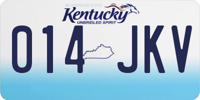 KY license plate 014JKV