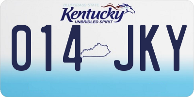 KY license plate 014JKY