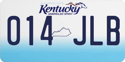 KY license plate 014JLB