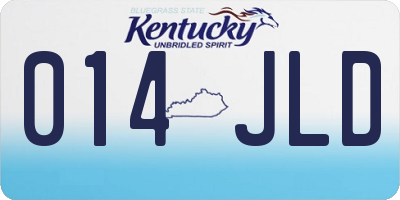 KY license plate 014JLD