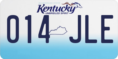 KY license plate 014JLE