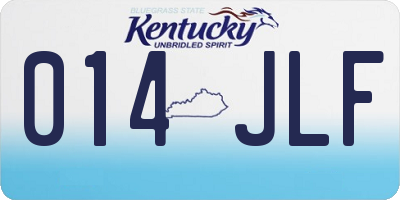 KY license plate 014JLF