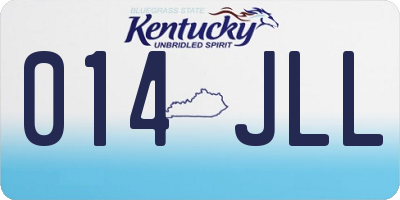 KY license plate 014JLL
