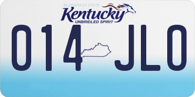KY license plate 014JLO