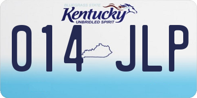 KY license plate 014JLP