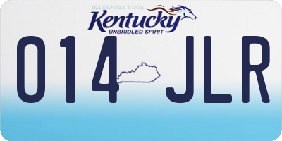 KY license plate 014JLR