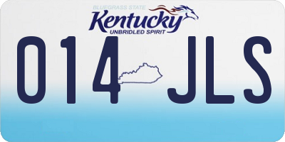 KY license plate 014JLS