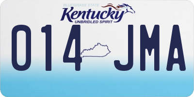 KY license plate 014JMA