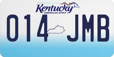 KY license plate 014JMB