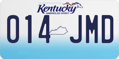 KY license plate 014JMD