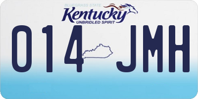 KY license plate 014JMH