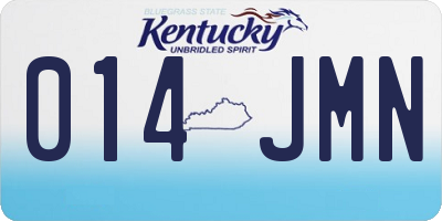 KY license plate 014JMN