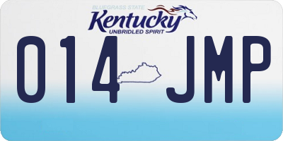 KY license plate 014JMP