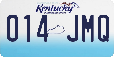 KY license plate 014JMQ