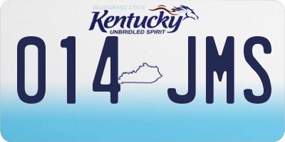 KY license plate 014JMS