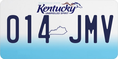 KY license plate 014JMV