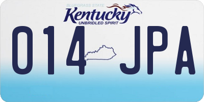 KY license plate 014JPA