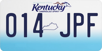 KY license plate 014JPF