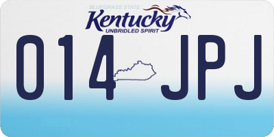 KY license plate 014JPJ