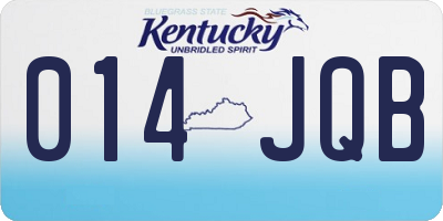 KY license plate 014JQB