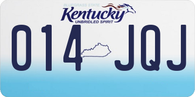 KY license plate 014JQJ
