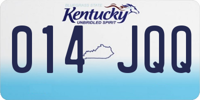 KY license plate 014JQQ