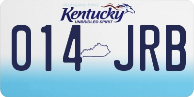KY license plate 014JRB
