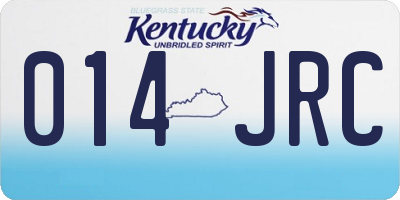KY license plate 014JRC