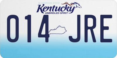 KY license plate 014JRE