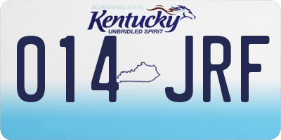 KY license plate 014JRF