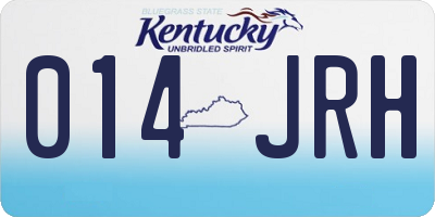 KY license plate 014JRH