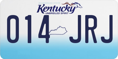 KY license plate 014JRJ