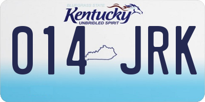 KY license plate 014JRK