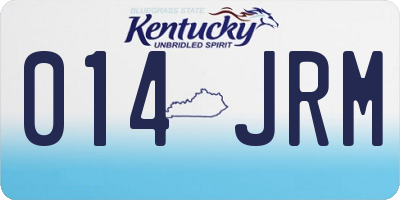 KY license plate 014JRM