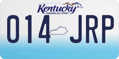 KY license plate 014JRP