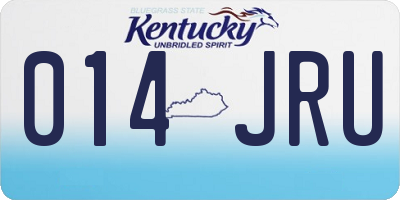 KY license plate 014JRU