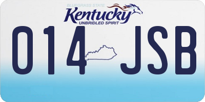 KY license plate 014JSB