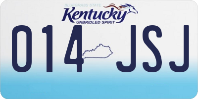KY license plate 014JSJ