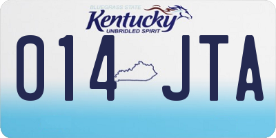 KY license plate 014JTA